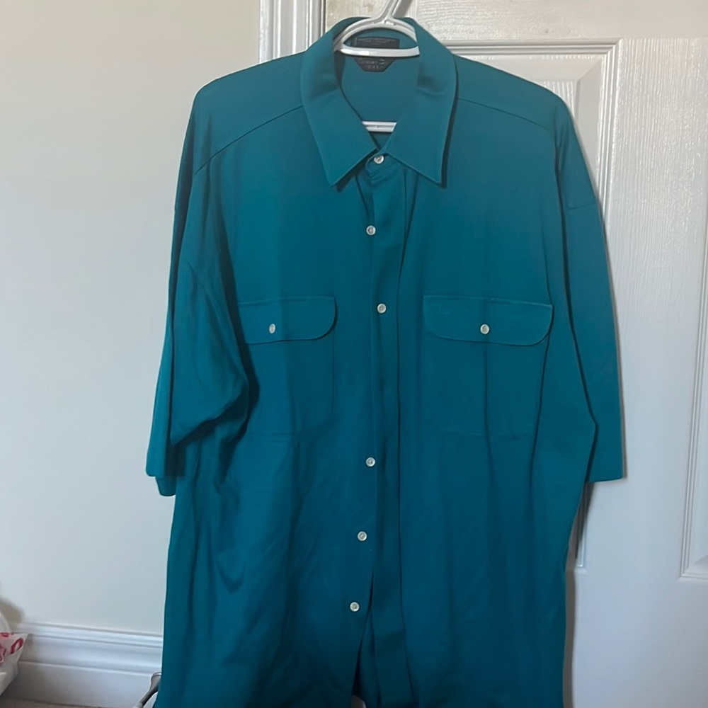 VINTAGE Christian Dior Monsieur Button-Up Short Sleeve Shirt